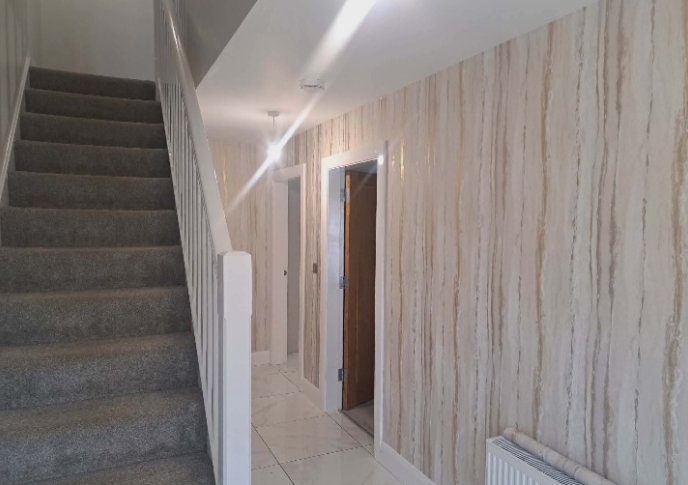 Staircase and hallway painting finish